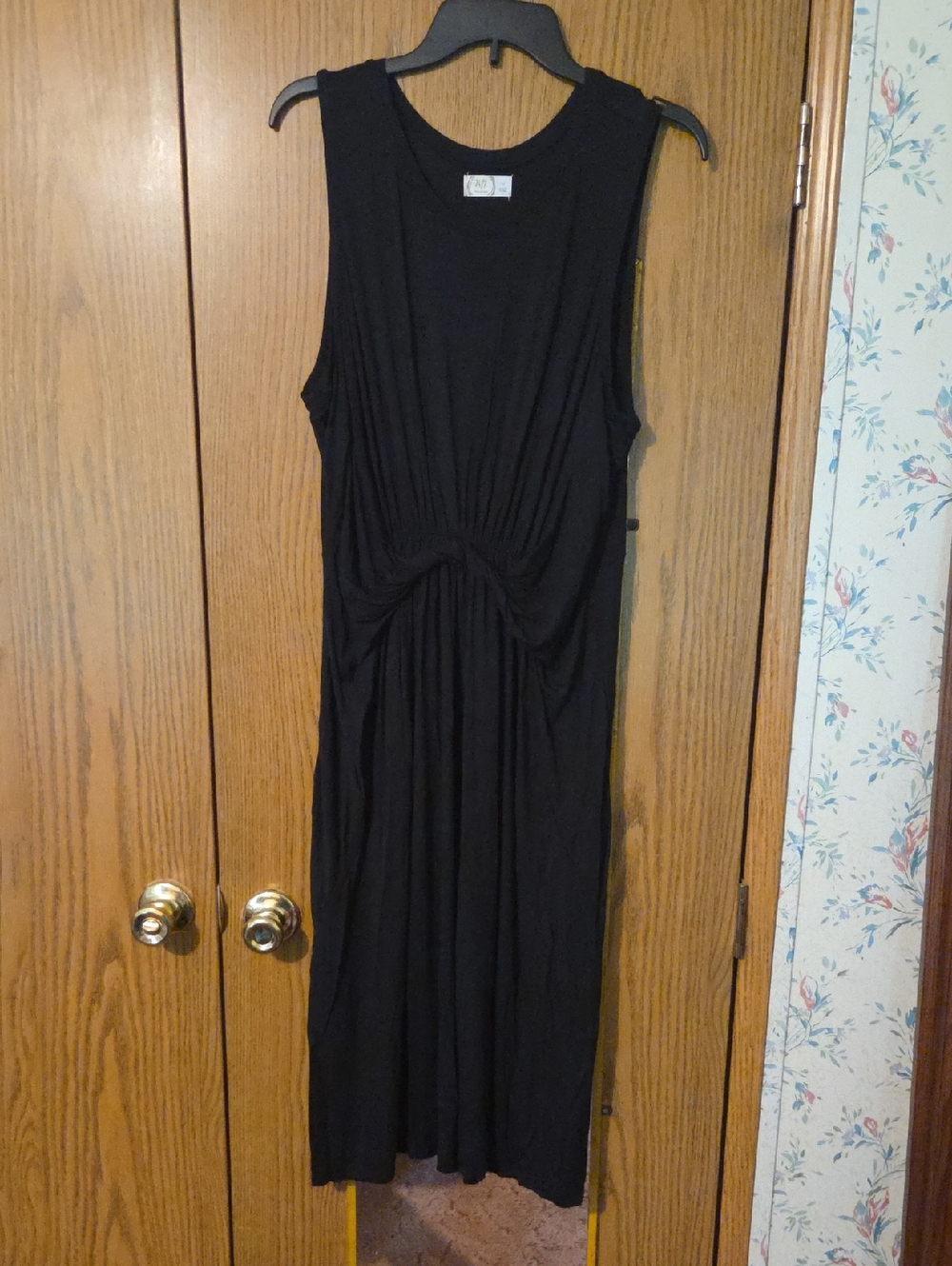 Maurices Black Sleeveless Knot-Front Maxi Dress